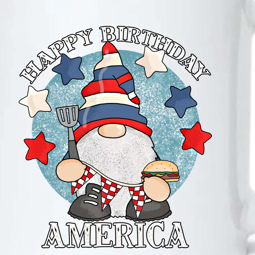 Happy Birthday America 4th Of July Funny Barbeque Gnome Meaningful Gift Black Color Changing Mug