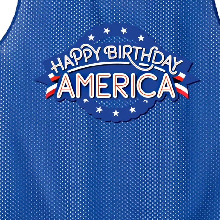 Happy Birthday America 4th Of July Usa Independence Day Cool Gift Mesh Reversible Basketball Jersey Tank