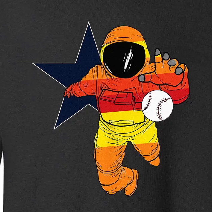 Houston Baseball Astronaut Space City Toddler Sweatshirt