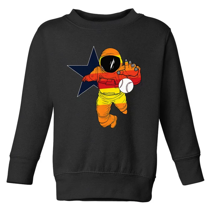 Houston Baseball Astronaut Space City Toddler Sweatshirt