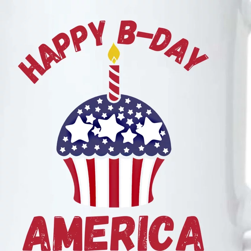 Happy Birthday America Cupcake Fourth Of July Meaningful Gift Black Color Changing Mug