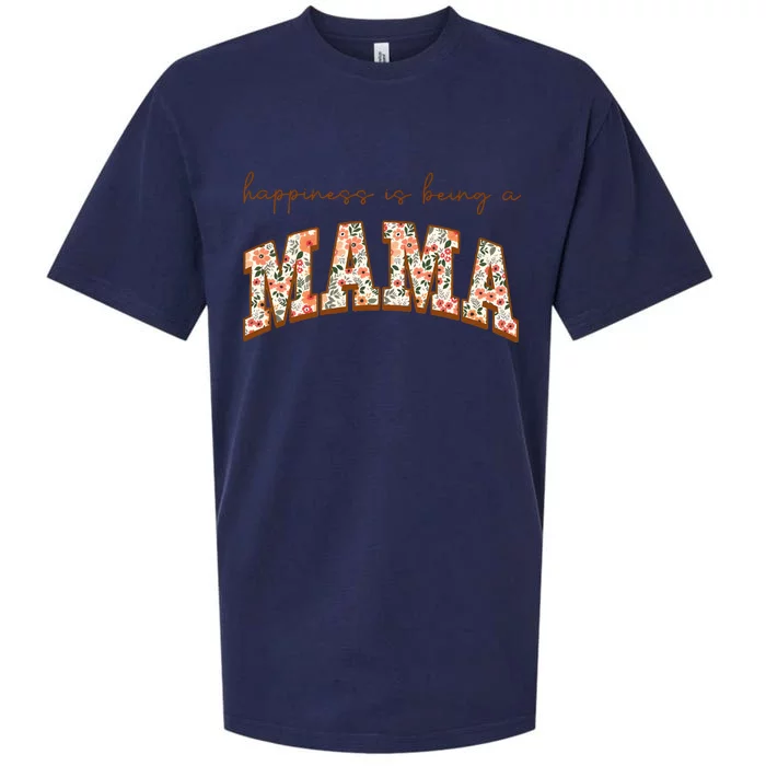 Happiness Being A Mama MotherS Day Sueded Cloud Jersey T-Shirt