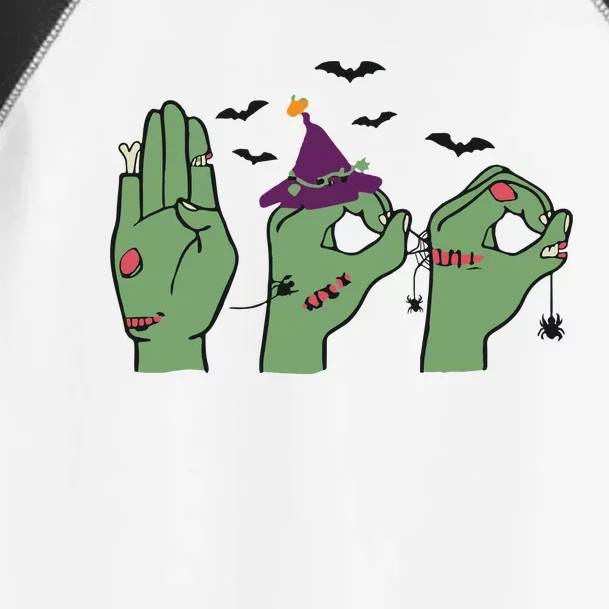 Halloween Boo ASL Halloween Hand Sign Language Toddler Fine Jersey T-Shirt