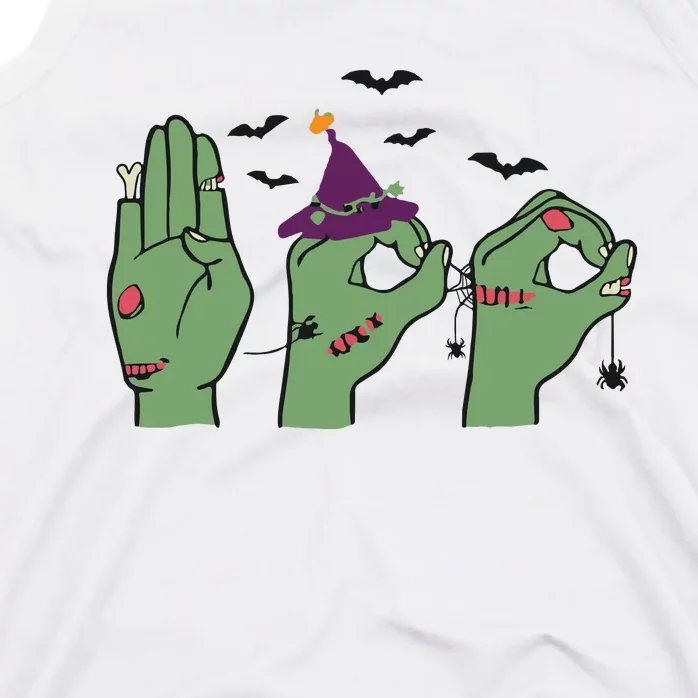 Halloween Boo ASL Halloween Hand Sign Language Tank Top