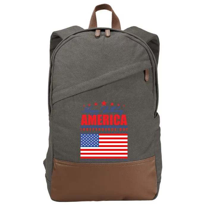 Happy Birthday America Independence Day July 4th Gift Cotton Canvas Backpack