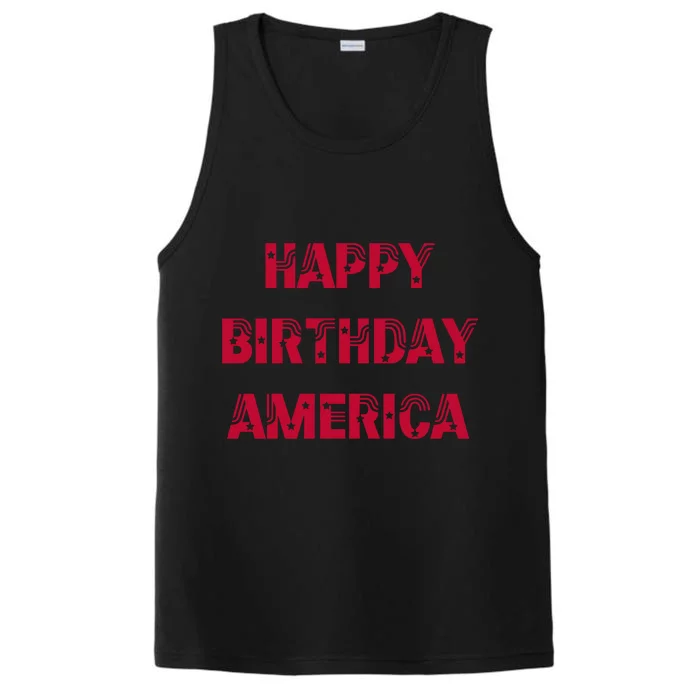 Happy Birthday America Stars Stripes Red Meaningful Gift Performance Tank