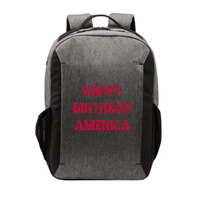 Happy Birthday America Stars Stripes Red Meaningful Gift Vector Backpack