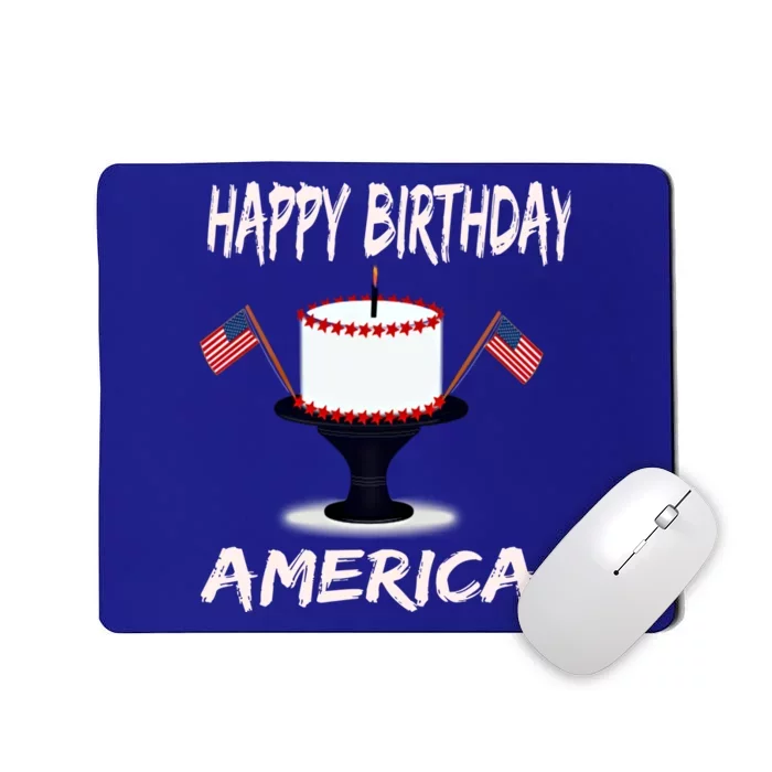 Happy Birthday Americagift Funny American Birthday Cake Meaningful Gift Mousepad