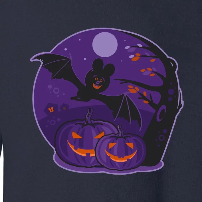 Halloween Bat and Pumpkins Toddler Sweatshirt