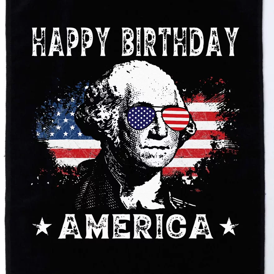 happy birthday America Funny 4th of July George Washington Platinum Collection Golf Towel