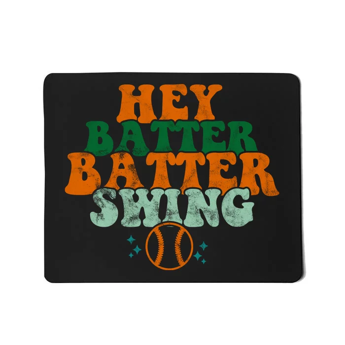 Hey Batter Batter Swing Baseball Retro Mousepad