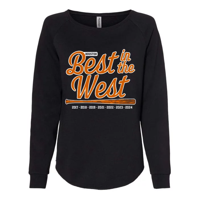 Houston Baseball Best In The West Womens California Wash Sweatshirt