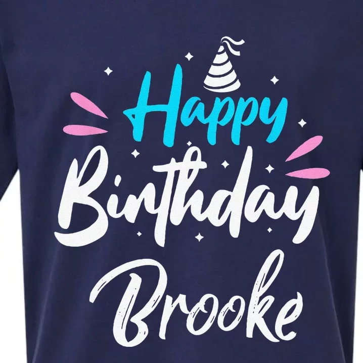 Happy Birthday Brooke Sueded Cloud Jersey T-Shirt