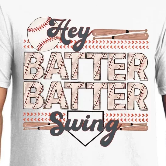 Hey Batter Batter Swing Baseball Mom Baseball Season Pajama Set