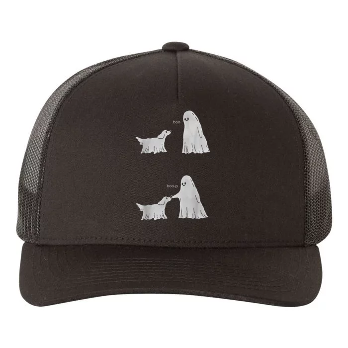 Halloween Boo Boop Ghost Dog Yupoong Adult 5-Panel Trucker Hat