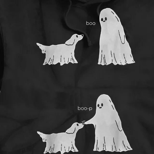 Halloween Boo Boop Ghost Dog Tie Dye Hoodie