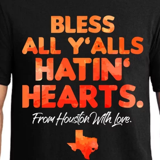 Houston Baseball Bless All Y'alls Hatin' Hearts With Love Pajama Set