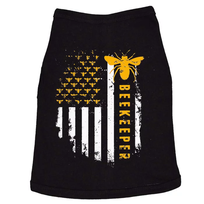 Honey Bee Beekeeping Flag US Beekeeper Doggie Tank