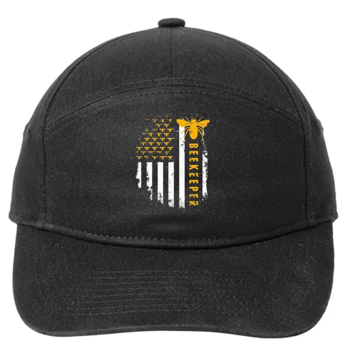 Honey Bee Beekeeping Flag US Beekeeper 7-Panel Snapback Hat