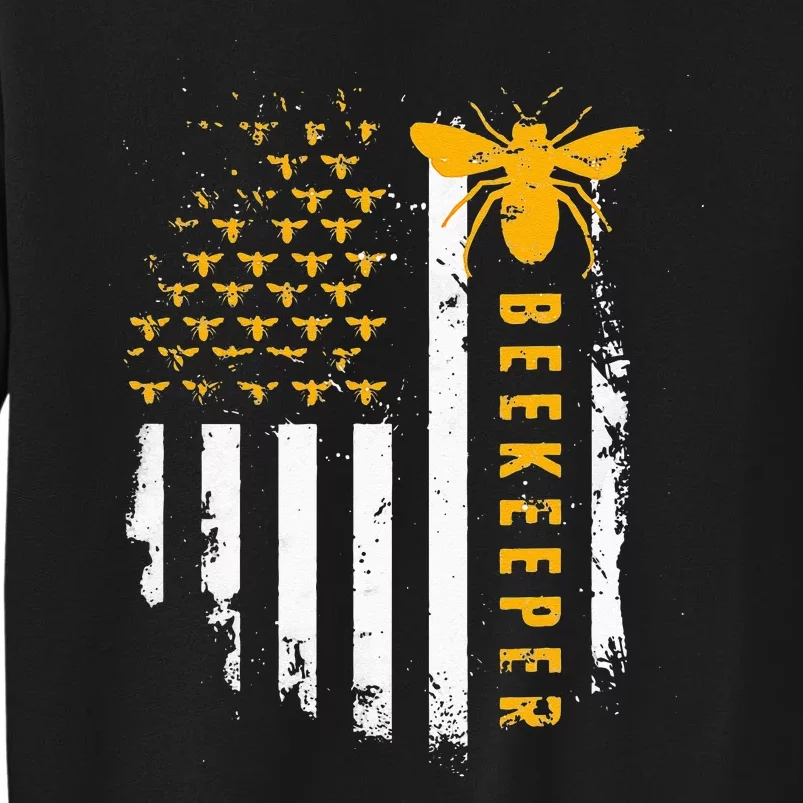 Honey Bee Beekeeping Flag US Beekeeper Tall Sweatshirt