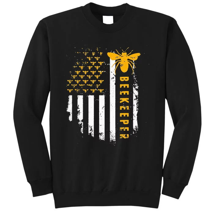 Honey Bee Beekeeping Flag US Beekeeper Tall Sweatshirt