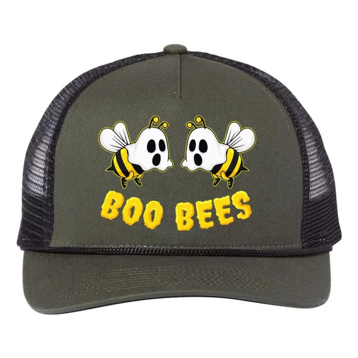 Halloween Boo Bees Matching Couples Funny Retro Rope Trucker Hat Cap