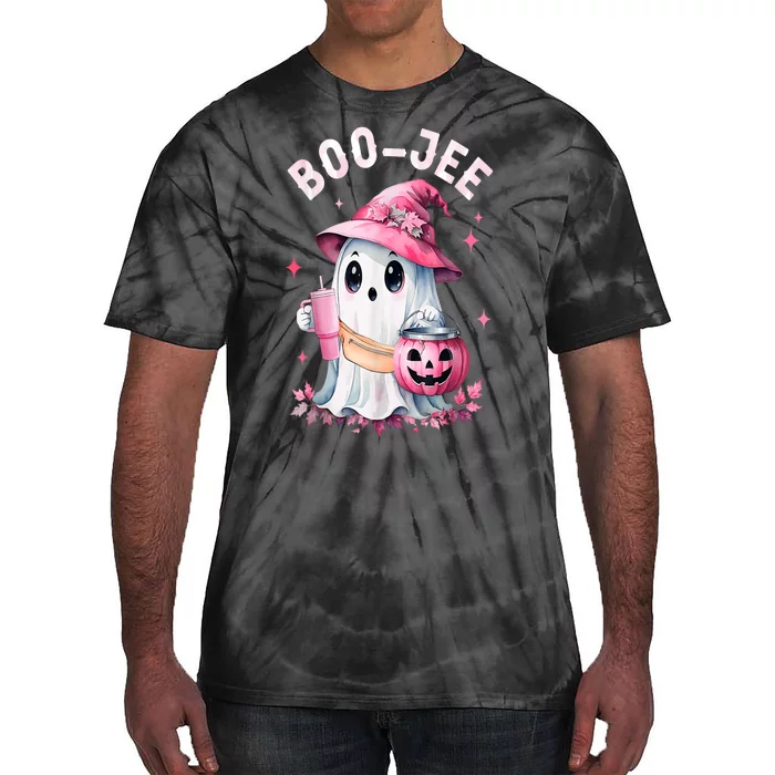 Halloween Boujee Boo Jee Spooky Ghost Pin.K Pumpkin Costumes Gift Tie-Dye T-Shirt