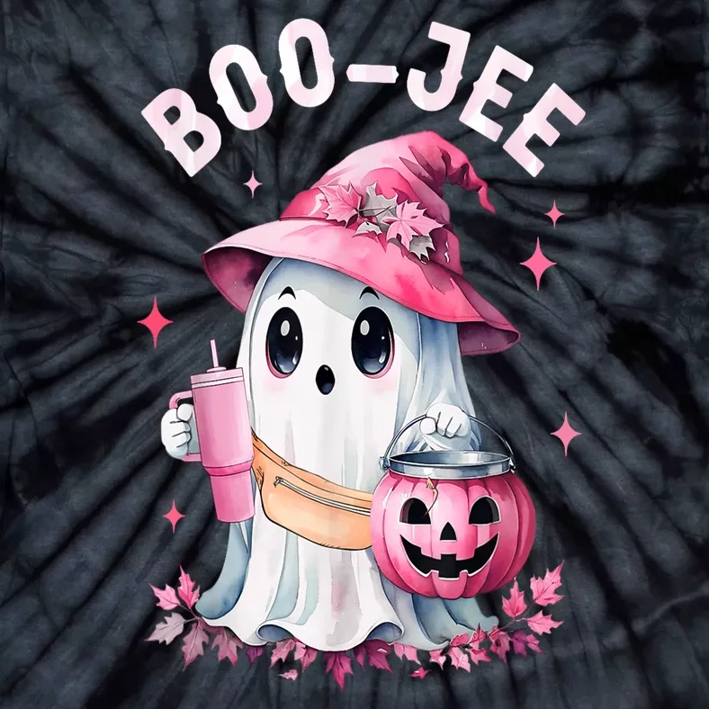 Halloween Boujee Boo Jee Spooky Ghost Pin.K Pumpkin Costumes Gift Tie-Dye T-Shirt