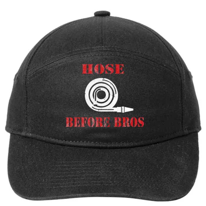 Hose Before Bros Gift For Firefighter Fire Chief 7-Panel Snapback Hat