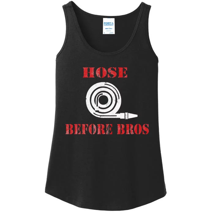 Hose Before Bros Gift For Firefighter Fire Chief Ladies Essential Tank