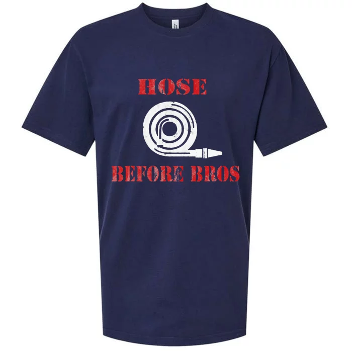 Hose Before Bros Gift For Firefighter Fire Chief Sueded Cloud Jersey T-Shirt