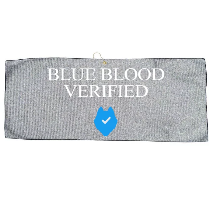 Huskie Blue Blood Verified Funny Large Microfiber Waffle Golf Towel