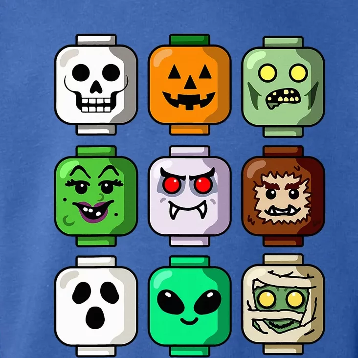 Halloween Building Brick Head Pumpkin Ghost Zombie Toddler Hoodie