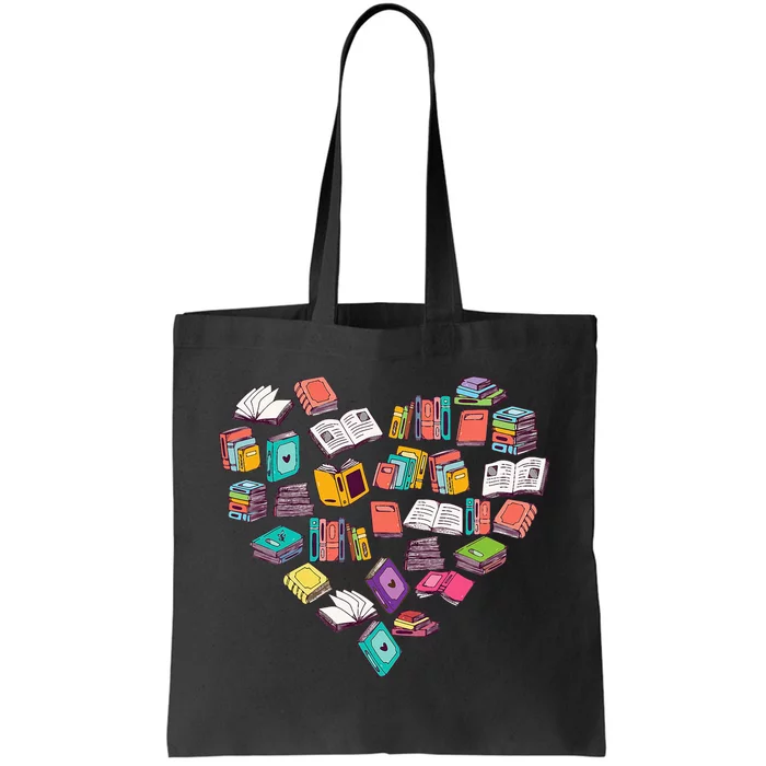 Heart Bookshelf Book Lover School Librarian Library Tote Bag