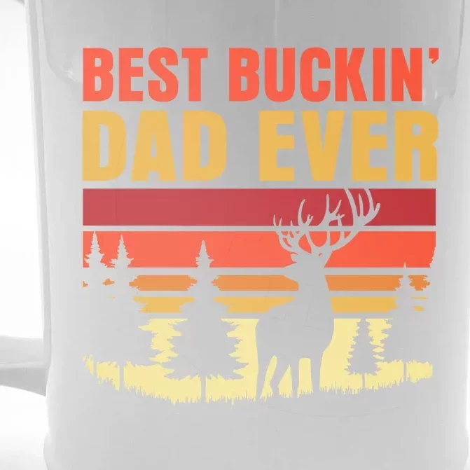 Hunting Best Buckin Dad Ever Deer Fathers Day Meaningful Gift Front & Back Beer Stein