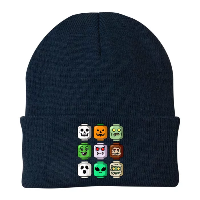 Halloween Building Brick Head Pumpkin Ghost Zombie Knit Cap Winter Beanie