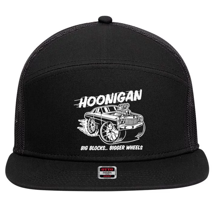 Hoonigan Big Blocks Bigger Wheels 7 Panel Mesh Trucker Snapback Hat