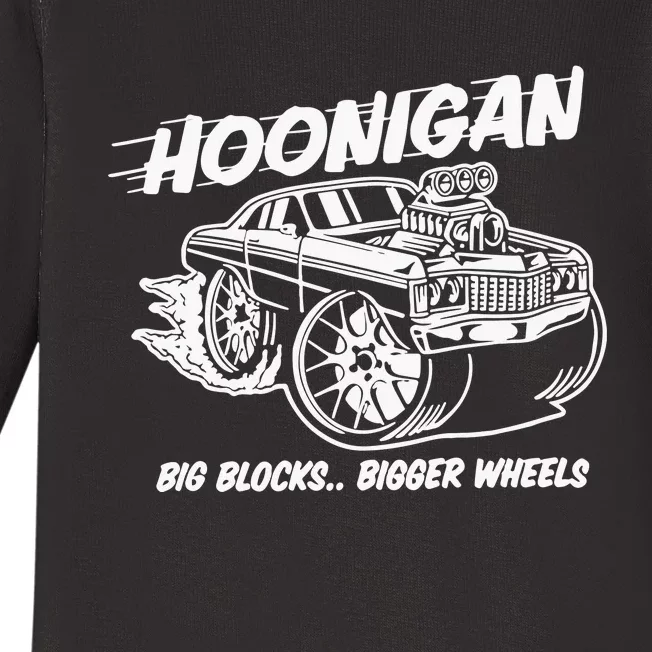 Hoonigan Big Blocks Bigger Wheels Baby Long Sleeve Bodysuit