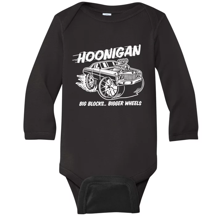 Hoonigan Big Blocks Bigger Wheels Baby Long Sleeve Bodysuit