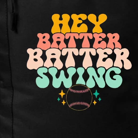 Hey Batter Batter Swing Funny Baseball Pitcher Support Daily Commute Backpack