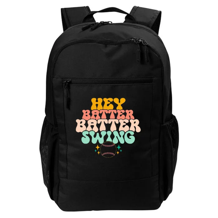 Hey Batter Batter Swing Funny Baseball Pitcher Support Daily Commute Backpack