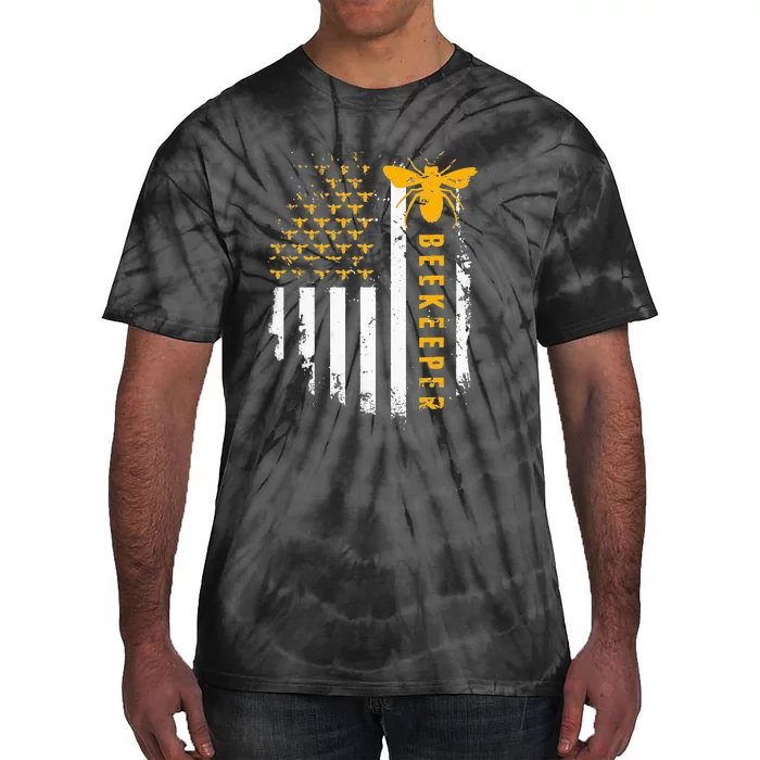 Honey Bee Beekeeping Flag US Beekeeper Tie-Dye T-Shirt