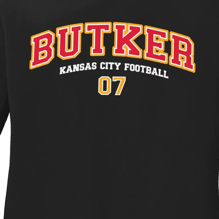 Harrison Butker Butker Kansas City Football Ladies Long Sleeve Shirt