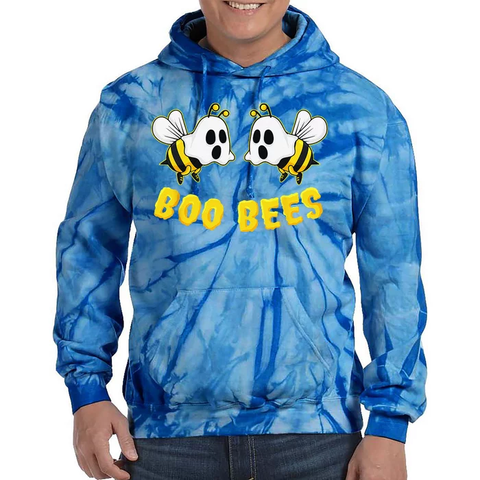 Halloween Boo Bees Matching Couples Funny Tie Dye Hoodie