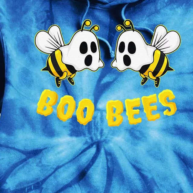 Halloween Boo Bees Matching Couples Funny Tie Dye Hoodie