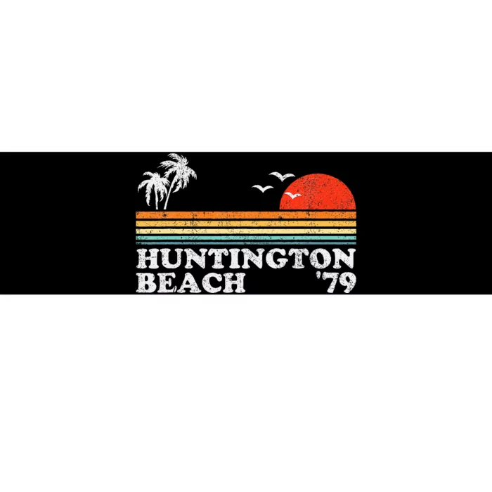 Huntington Beach California Retro Surfing 70S Gift Bumper Sticker