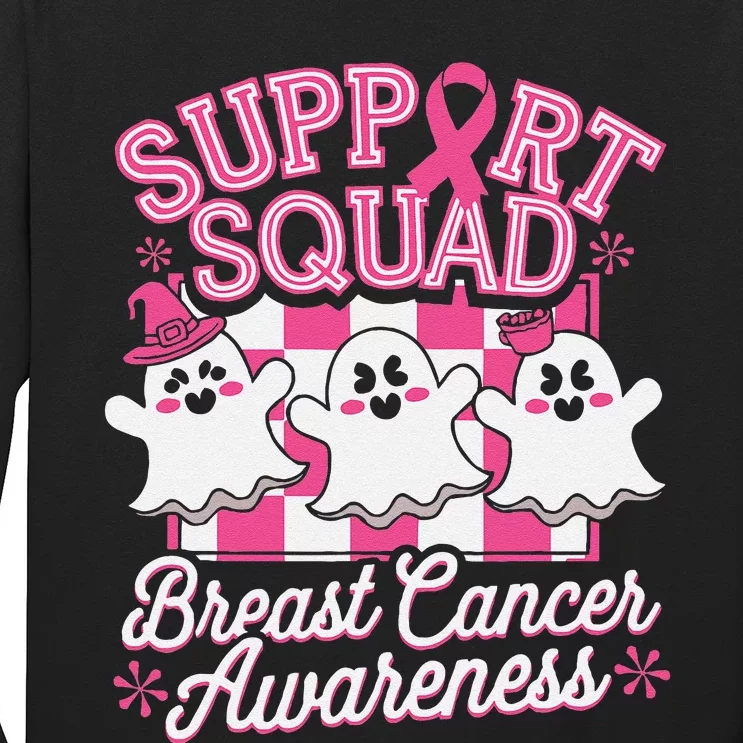 Halloween Breast Cancer Awareness Chemotherapy Pin.K Ribbon Long Sleeve Shirt