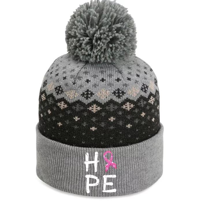 Hope Breast Cancer The Baniff Cuffed Pom Beanie