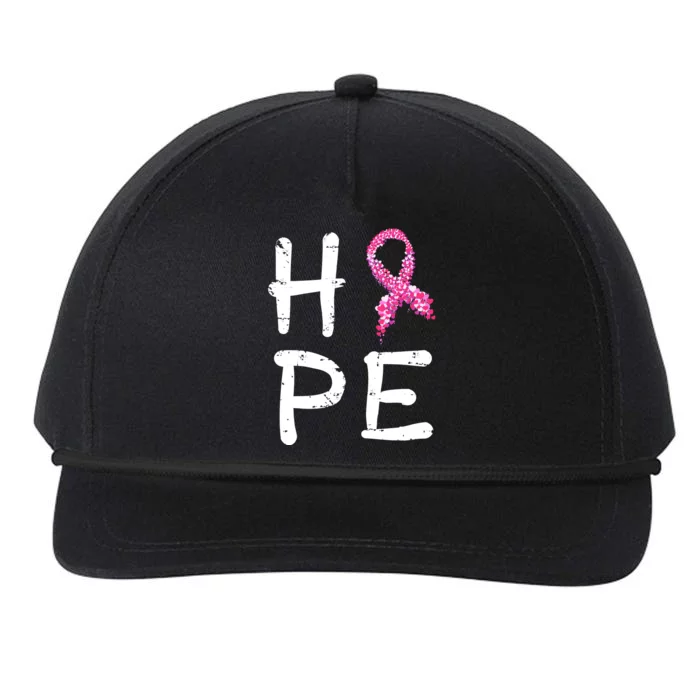 Hope Breast Cancer Snapback Five-Panel Rope Hat