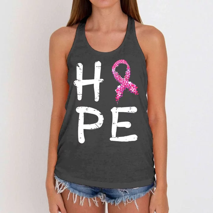 Hope Breast Cancer Women's Knotted Racerback Tank